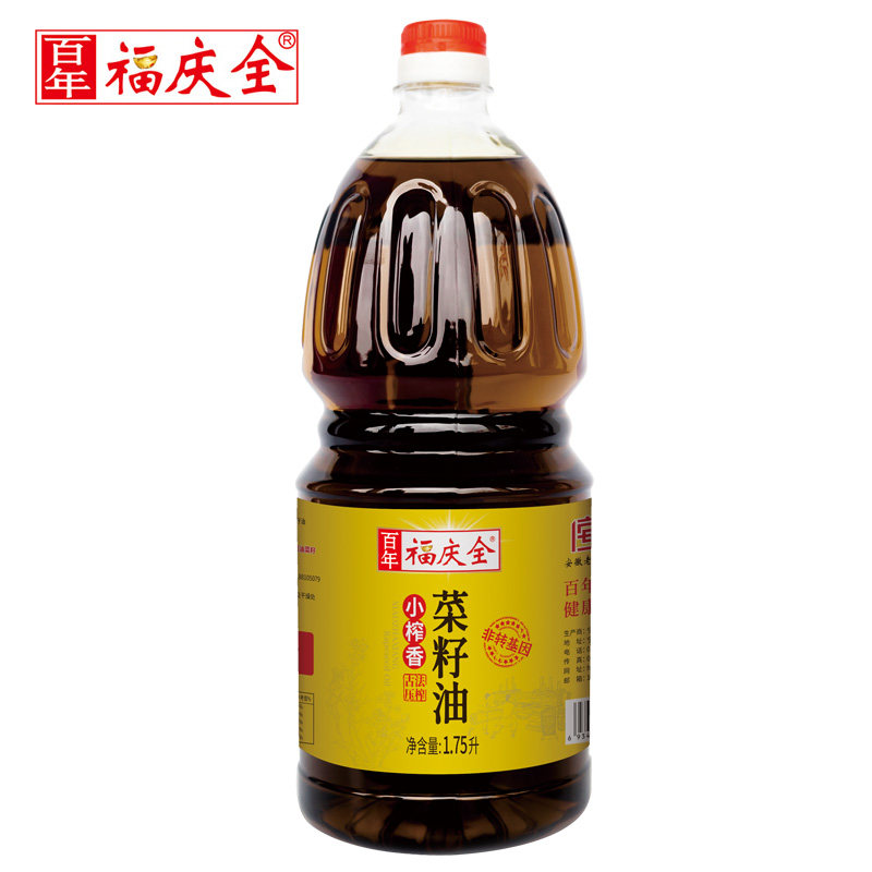 【百年福庆全】小榨香菜籽油1.75L物理压榨非转基因浓香型食用油图片