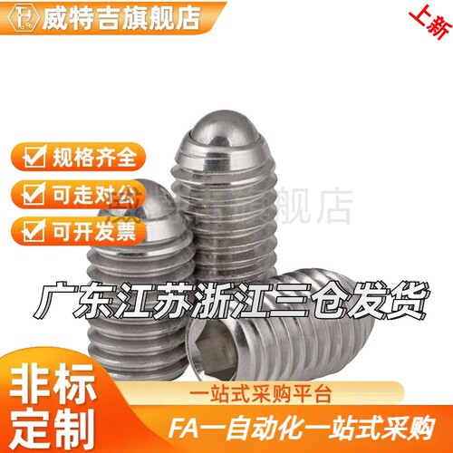 球头柱塞ZAC01/ZAC02/ZAC03-M3 M4 M5 M6 M8 M10 M12 M16定位珠