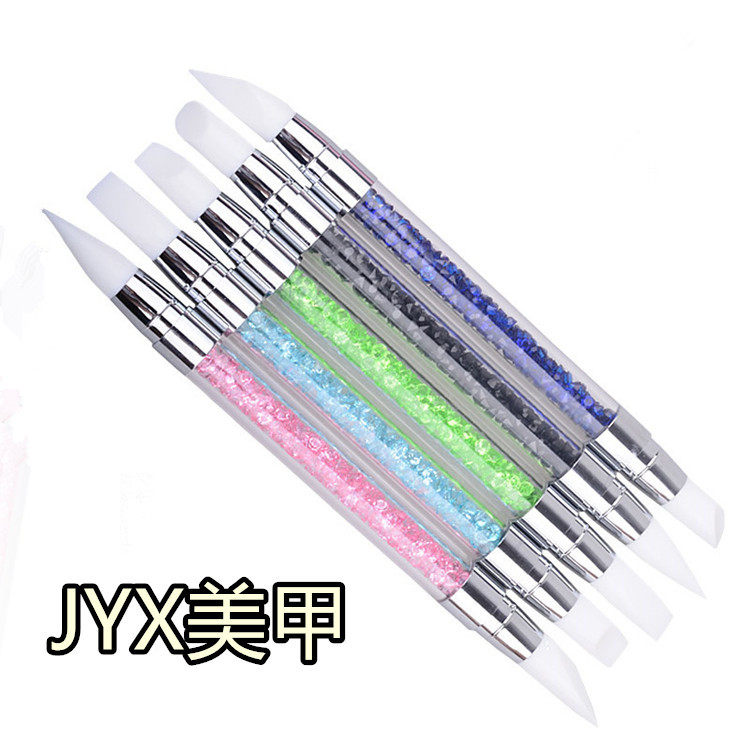 美甲工具新款美甲镂空雕刻压花笔美甲胶头笔 双头带钻超软,彩妆/香水/美妆工具,美甲笔/美甲刷/美甲笔刷套装,淘宝优惠券,粉丝福利购,淘宝优惠卷