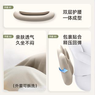 靠垫办公室腰靠垫护腰久坐记忆棉腰部支撑抱枕座椅靠枕垫四季