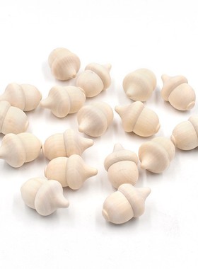 木头橡果DIY工艺品手工彩绘玩具橡果子木色儿童涂鸦家居装饰摆件