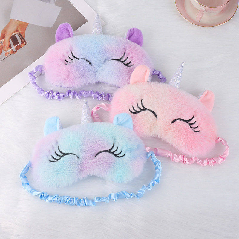 眼罩睡眠独角兽翘睫毛毛绒卡通遮光眼罩学生旅行户外午休护眼罩,居家日用,眼罩,淘宝优惠券,粉丝福利购,淘宝优惠卷