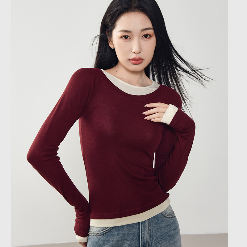 2025早秋圆领天丝羊毛假