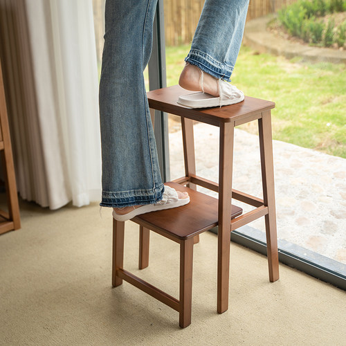 度庐多功能稳步梯凳家用登高二步折叠楼梯子厨房两用高凳吧台凳