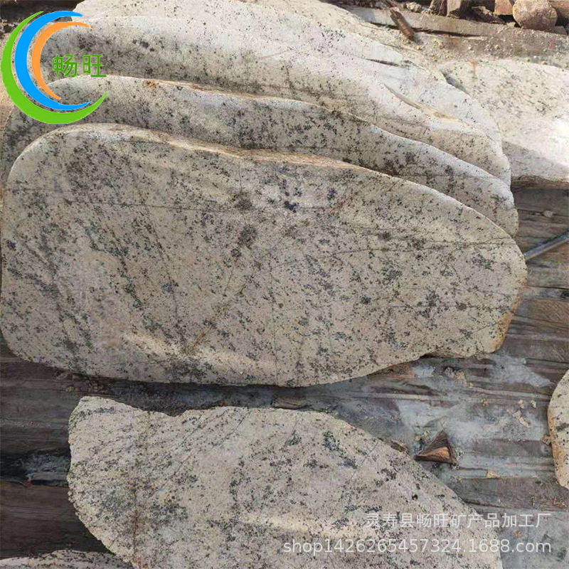供应大块切片鹅卵石园林造景装饰河道铺路踏步石切片花纹鹅卵石