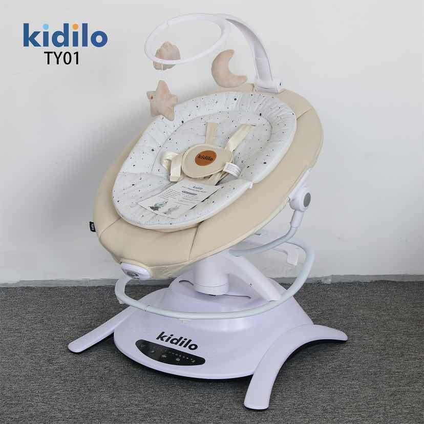 Kidilo摇椅宝宝摇床新生儿电动带音乐摇摆摇篮折叠哄娃哄睡神器