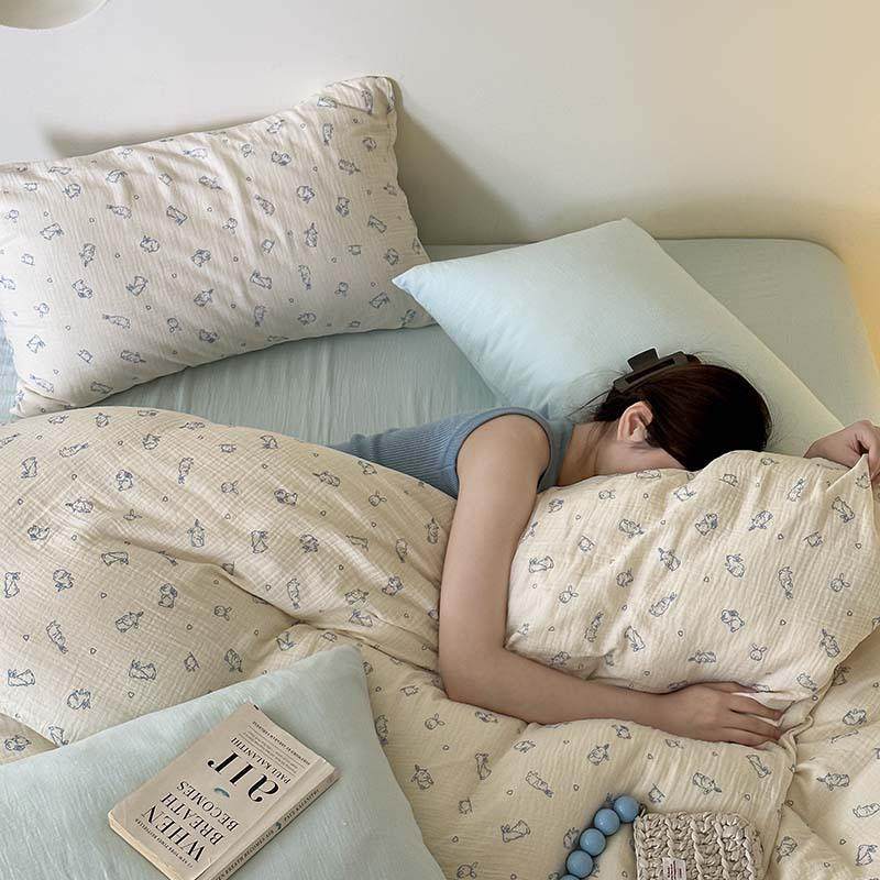 A类裸睡双层纱皱皱纱床上四件套全棉纯棉床单笠被套罩1.5/8m床品,机械设备,其他机械设备,淘宝优惠券,粉丝福利购,淘宝优惠卷