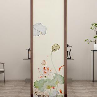 屏风隔断客厅进门遮挡可移动折叠现代简约轻奢办公室家用纱画屏风