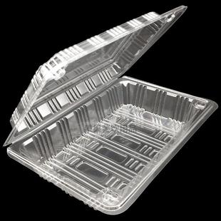 一次性寿司盒塑料透明带扣大一深带盖水果捞包装盒商用打包餐饭便