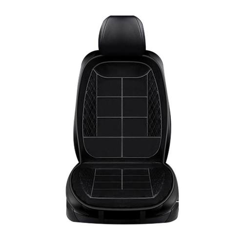 石墨烯汽车加热坐垫冬季单座椅车载电加热改装毛绒座垫12V24V保暖