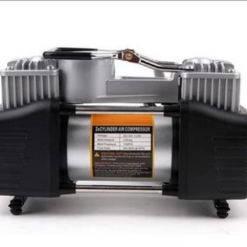 车载双杠充气泵双缸点烟器电瓶夹两用保险丝汽车用打气泵12V24