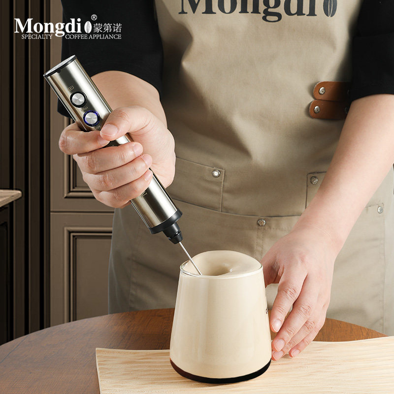 Mongdio打奶泡器咖啡奶泡机奶泡打发器电动搅拌棒手持咖啡起泡器