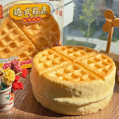 超大港式华夫饼慢回弹玩具木吉squishy超软捏捏乐仿真创意食物