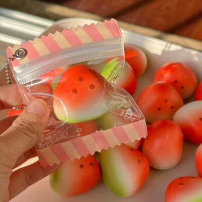 西瓜糖苹果糖草莓糖慢回弹解压捏捏乐squishy可爱水果糖礼物玩具