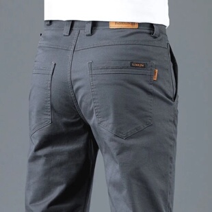 修身 直筒商务男长裤 工装 弹力休闲裤 子耐磨工作裤 秋冬新款 裤 男 男款