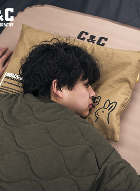 CC“晚安”自充海绵枕户外露营帐篷便携枕头午睡旅行气垫枕靠枕