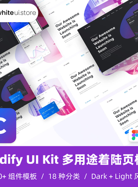 Cardify UI Kit 多用途单页官网着陆页落地页模板 Figma WhiteUI