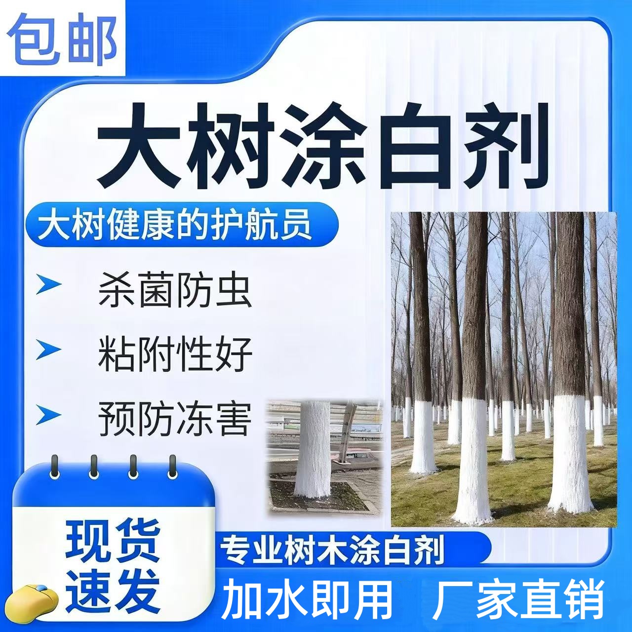 树木涂白剂防虫越冬防冻杀菌
