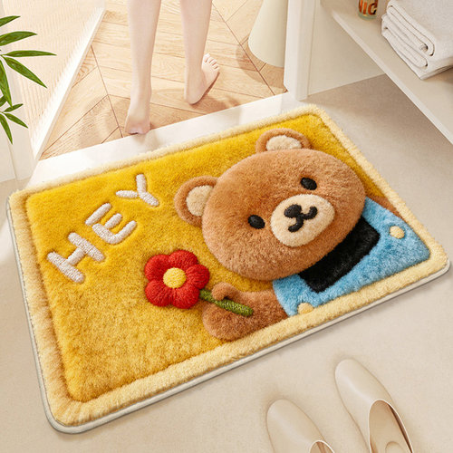 仿羊绒浴室地垫卧室地毯小块