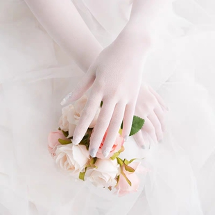 分指无缝手套天鹅绒丝袜手套加长款性感防勾丝超薄舒服伪娘男礼仪