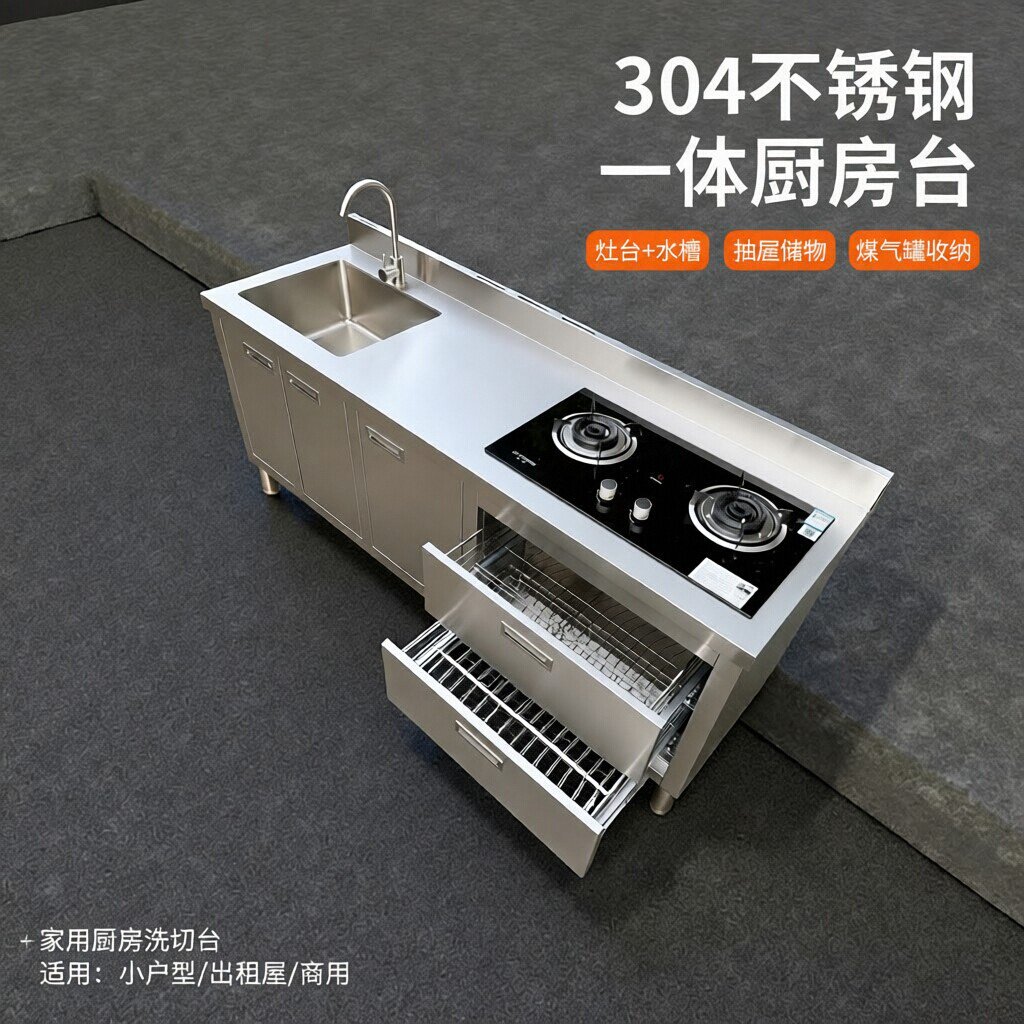 304不锈钢工作台灶台储