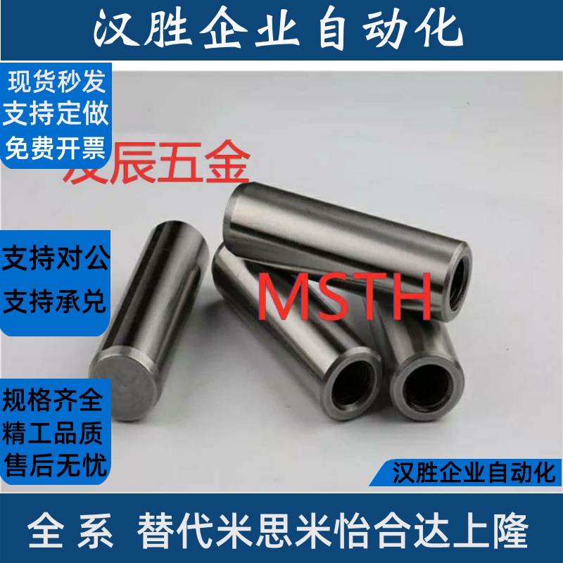 MSTH5/6/8-10/15/20/25/30/35/40/50内螺纹圆柱销 负公差定位销
