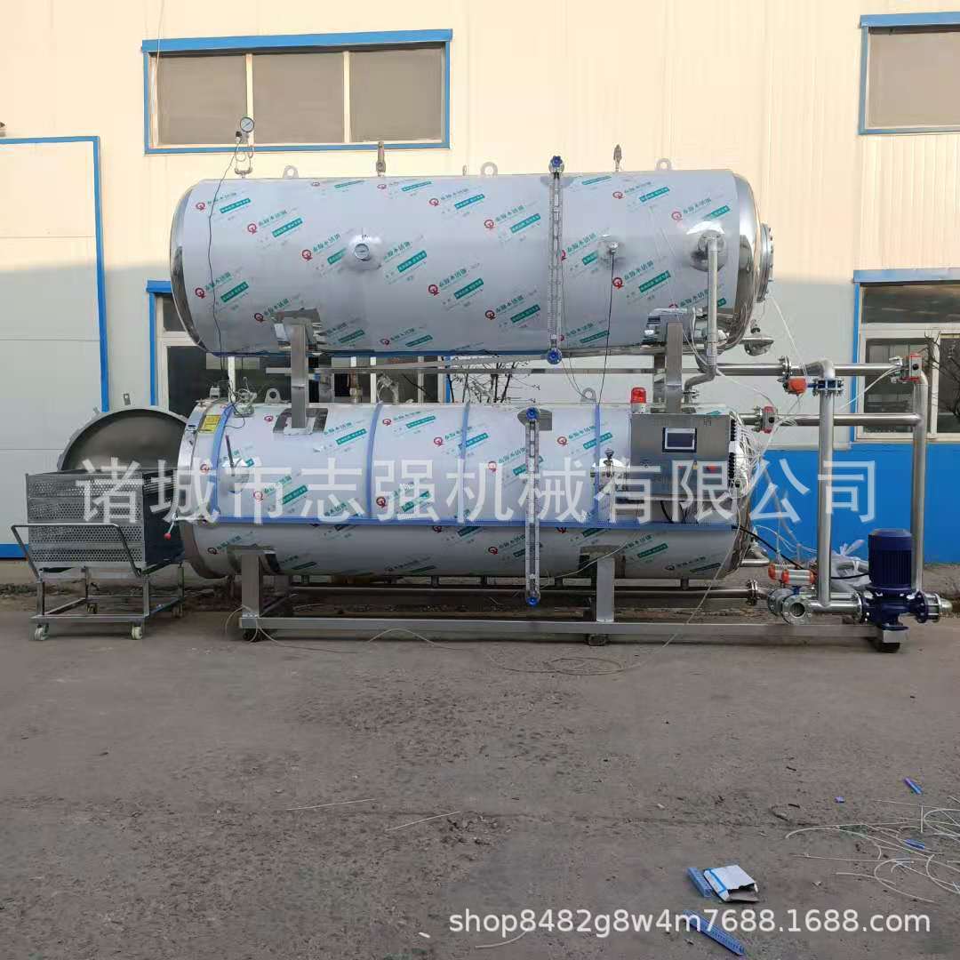 玉米牛肉豆干饮料杀菌锅厂家蒸汽自动杀菌釜陕北肝子碗托灭菌设备