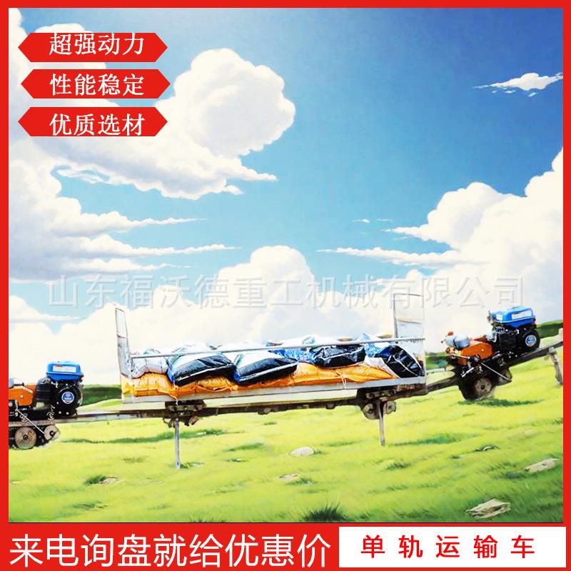 养鸡场单轨山地运输车拉鸡笼上饲料专用车平板大棚养殖场轨道车