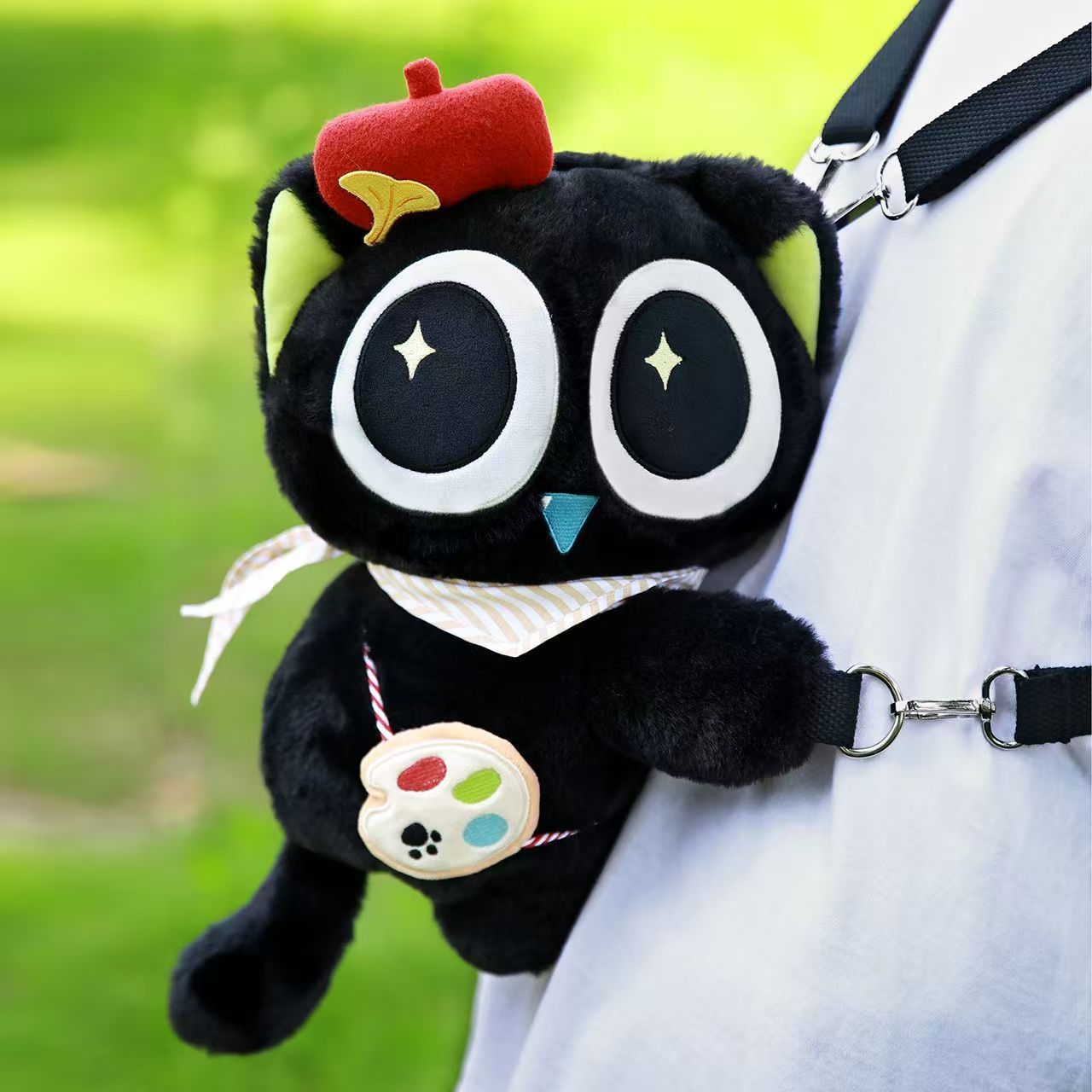 罗小黑毛绒玩偶双肩包猫咪背包