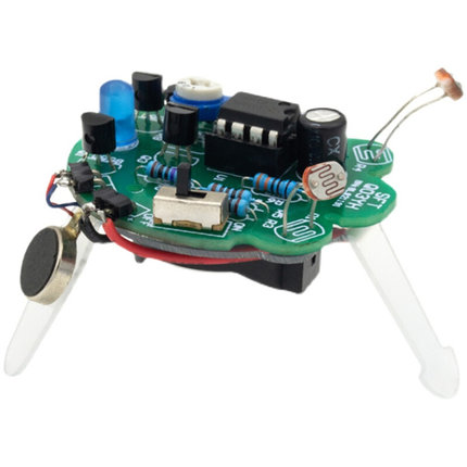 (散件) 感光移动机器人套件 模拟萤火虫尾部呼吸灯电子制作DIY
