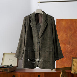 纯羊毛设计感两扣翻领西装 JIAN MENG 外套 高管密码