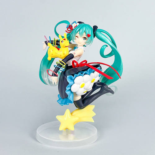 初音未来手跳跳马初音miku二次元动漫美女景品模型摆件机箱装饰