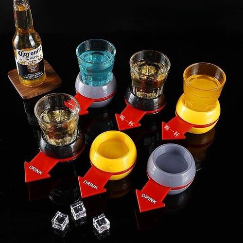 喝酒转盘玩具 酒杯转转乐轮盘 箭头转盘娱乐助兴游戏酒杯玩具酒