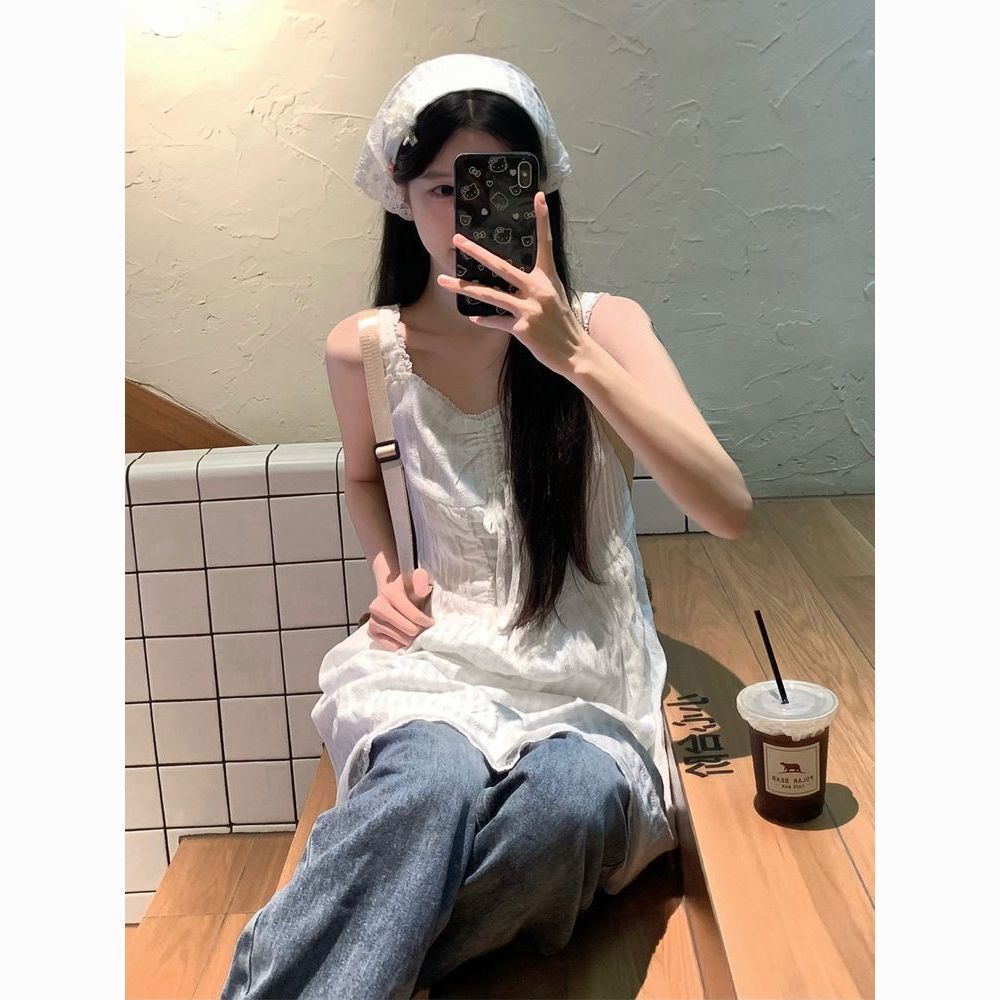 小个子白色蕾丝吊带连衣裙子女装夏季2025新款海边度假高级感短裙