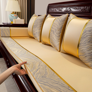 红木沙发坐垫新中式实木沙发加硬海绵座垫罗汉床垫防滑乳胶垫椅垫