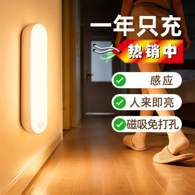 小夜灯充电宿舍床上用小灯磁吸读书阅读卧室墙上床头睡眠上铺壁灯