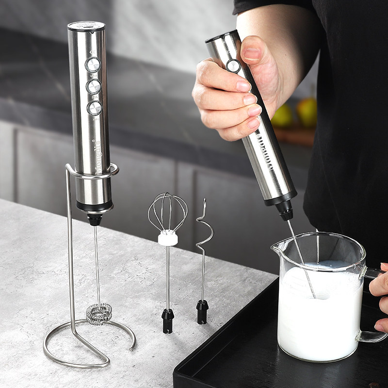 打奶泡器奶泡打发器奶盖牛奶咖啡电动搅拌器家用手持打奶器奶泡机
