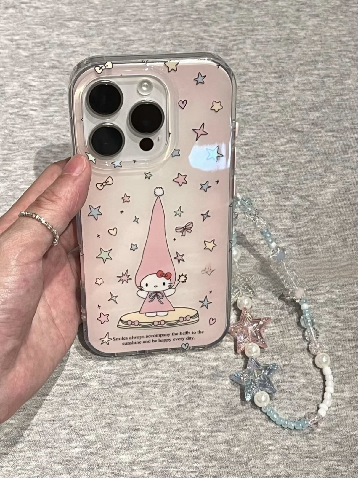 满屏星星长帽子kt适用于苹果16promax手机壳iphone15/14/13少女 · 满屏星星长帽子kt（单壳） iphone13