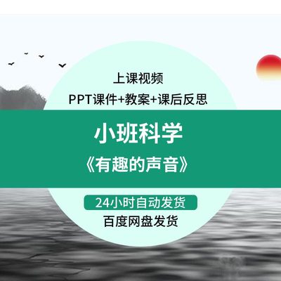 幼儿园幼师优质公开课小班科学《有趣的声音》视频教案课件PPT