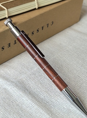 高颜值按动实木签字笔胡桃木花梨木枫木重手感G2替芯05/0.7送领导送礼总裁签名中性笔考试美术画硬币书写顺滑