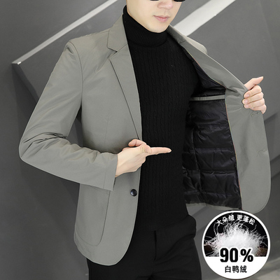 轻薄羽绒服男短款休闲西装