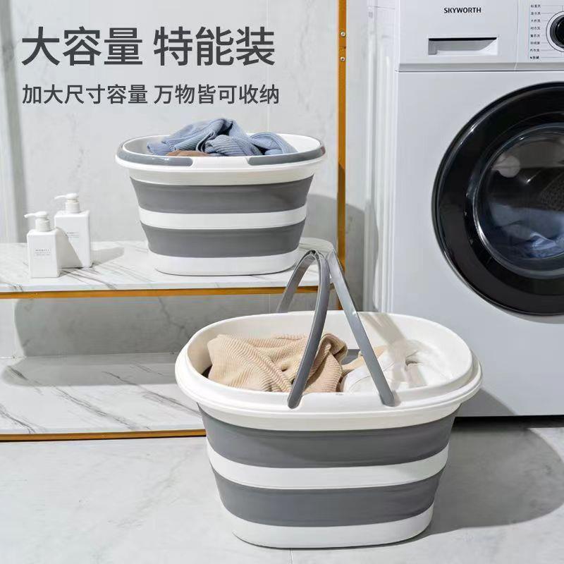 加厚折叠水桶防漏水 大容量可伸缩 家用洗车野营钓鱼便携水盆