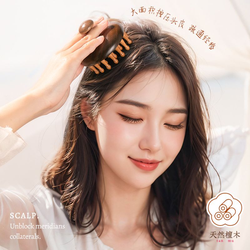 圆盘按摩梳头部经络头皮