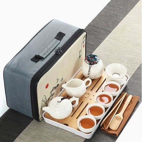 陶瓷旅行功夫茶具式户外套装整套活动周年庆送客户小礼品