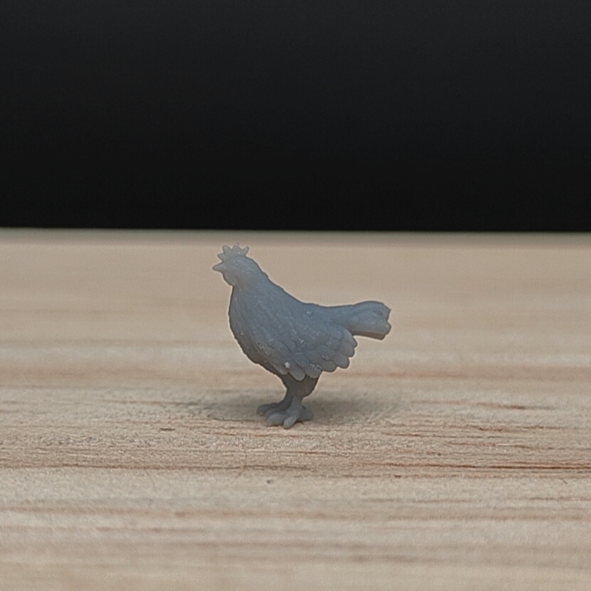 鸡 家禽 树脂白模 1/64沙盘微缩场景仿真动物模型 DW007