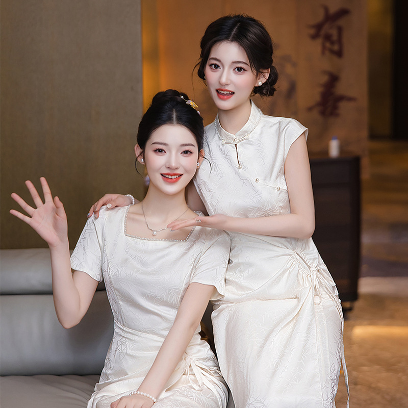 新中式伴娘服女2025新款夏季小众高级姐妹团订婚旗袍礼服平时可穿