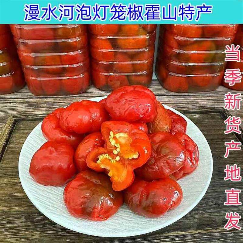 现货红灯笼泡椒安徽霍山漫水河特产老坛泡灯笼椒圆辣椒酸辣开胃下