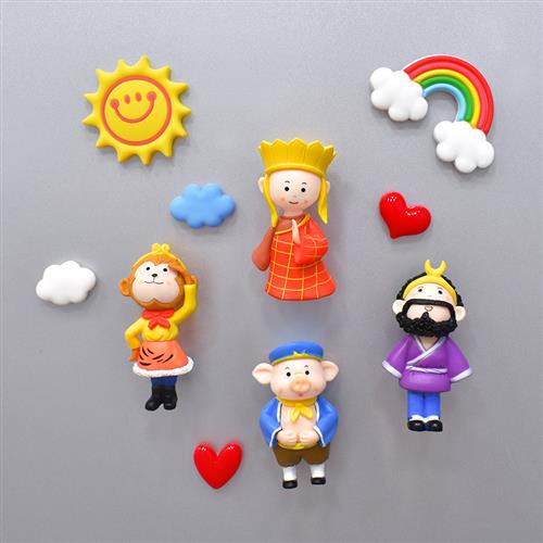 卡通玩偶3d立体冰箱贴 冰箱磁贴中国风磁力贴磁性贴儿童