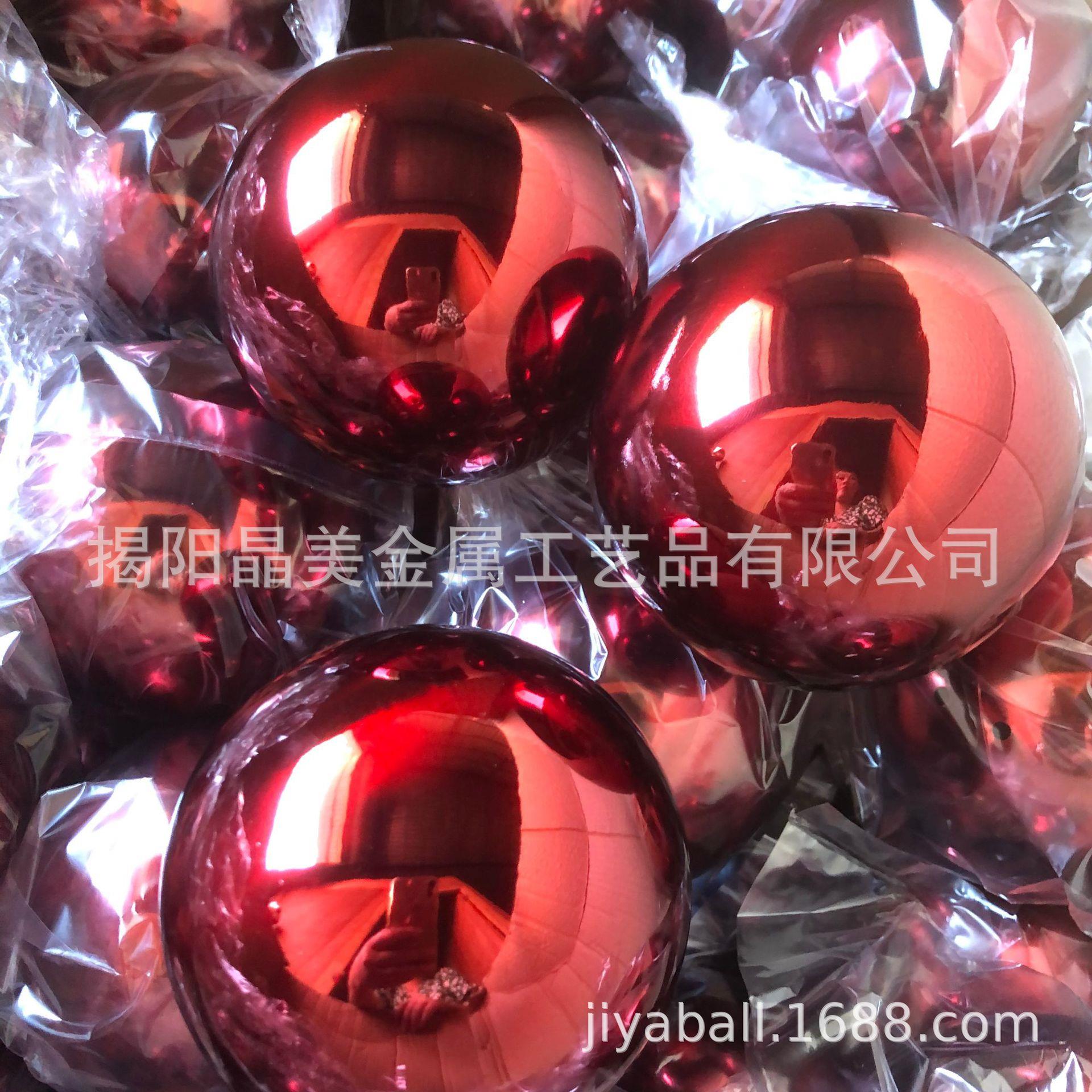 工厂直销出口品质酒红色不锈钢空心装饰圆球60MM--600MM