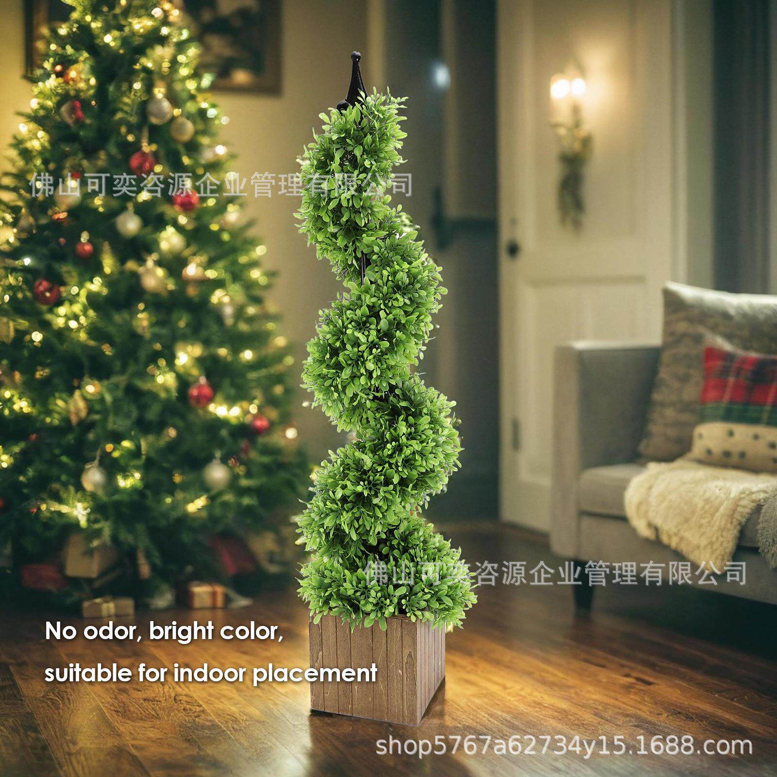 爆款景观盆景仿真米兰螺旋树塔形树仿真盆栽仿真树假绿植小型